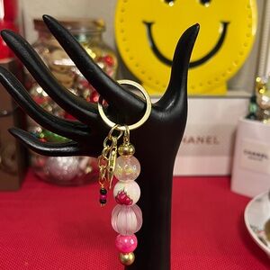 Bag Charm with acrylic beads